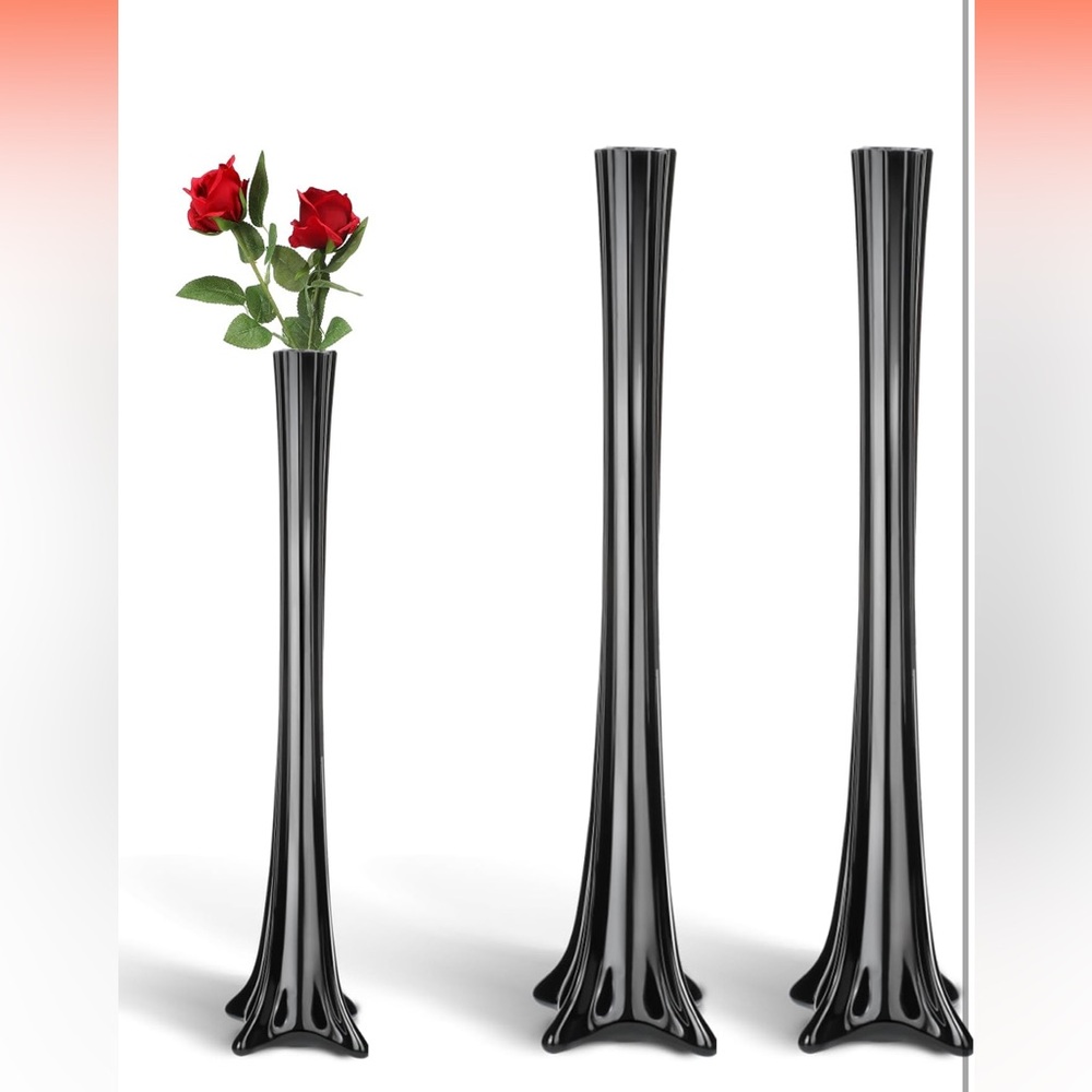 Roshtia 5 Pcs Eiffel Tower Vase Bulk 16 Inch Flute Vase
